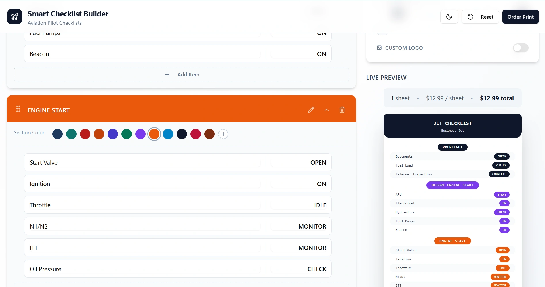 Checklist Editor